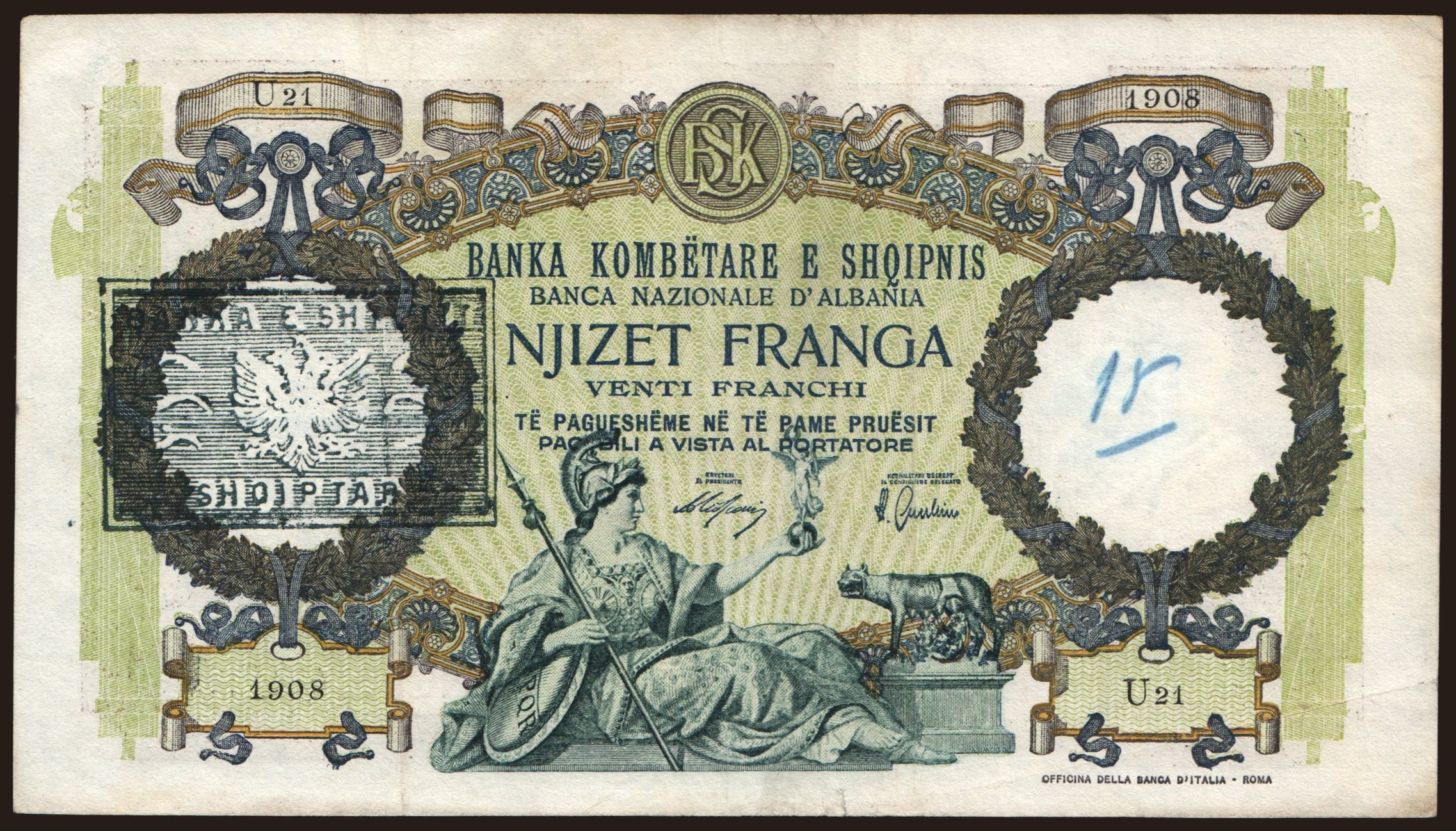 20 franga, 1939(45)