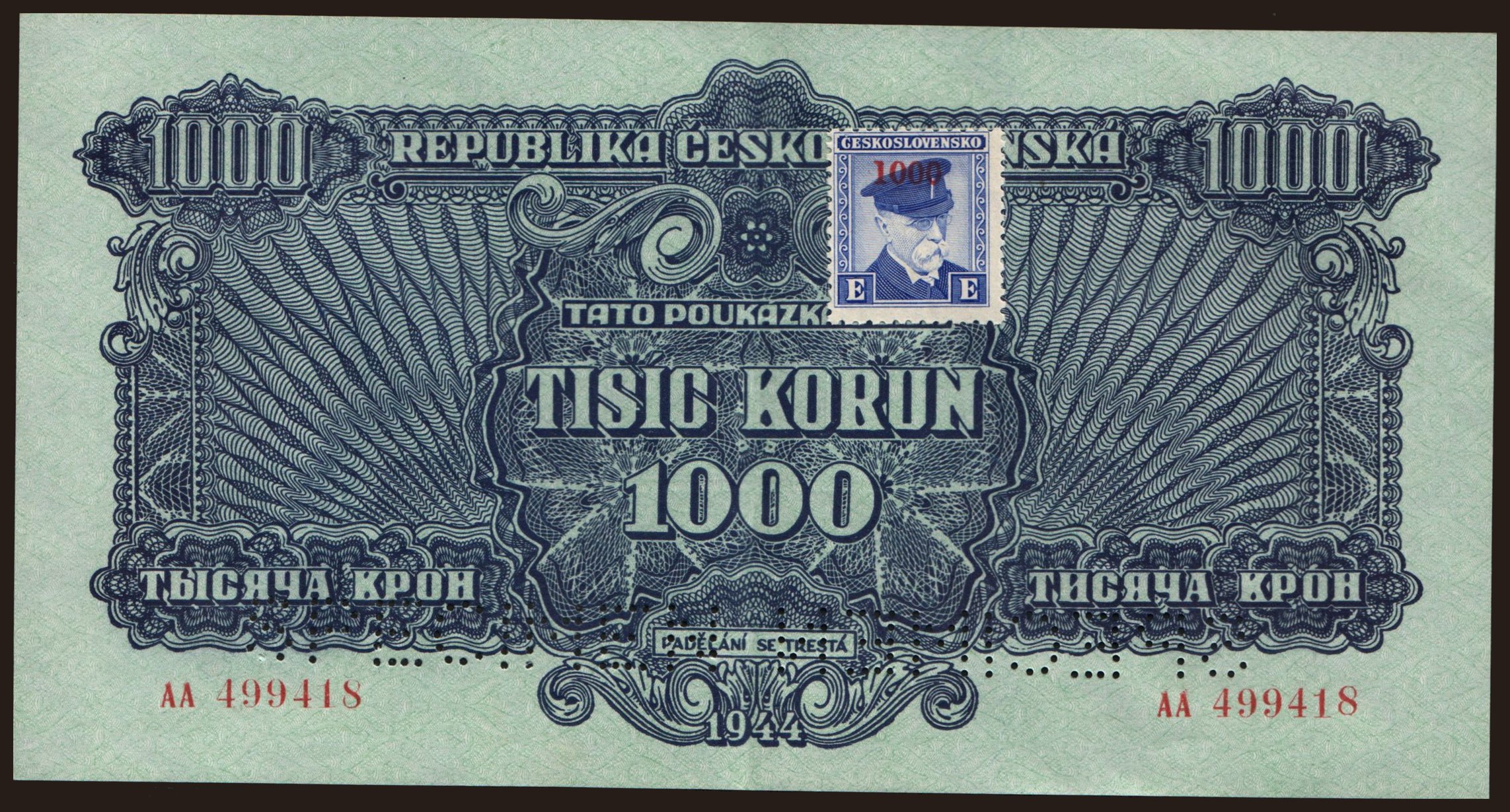 1000 korun, 1944(45)