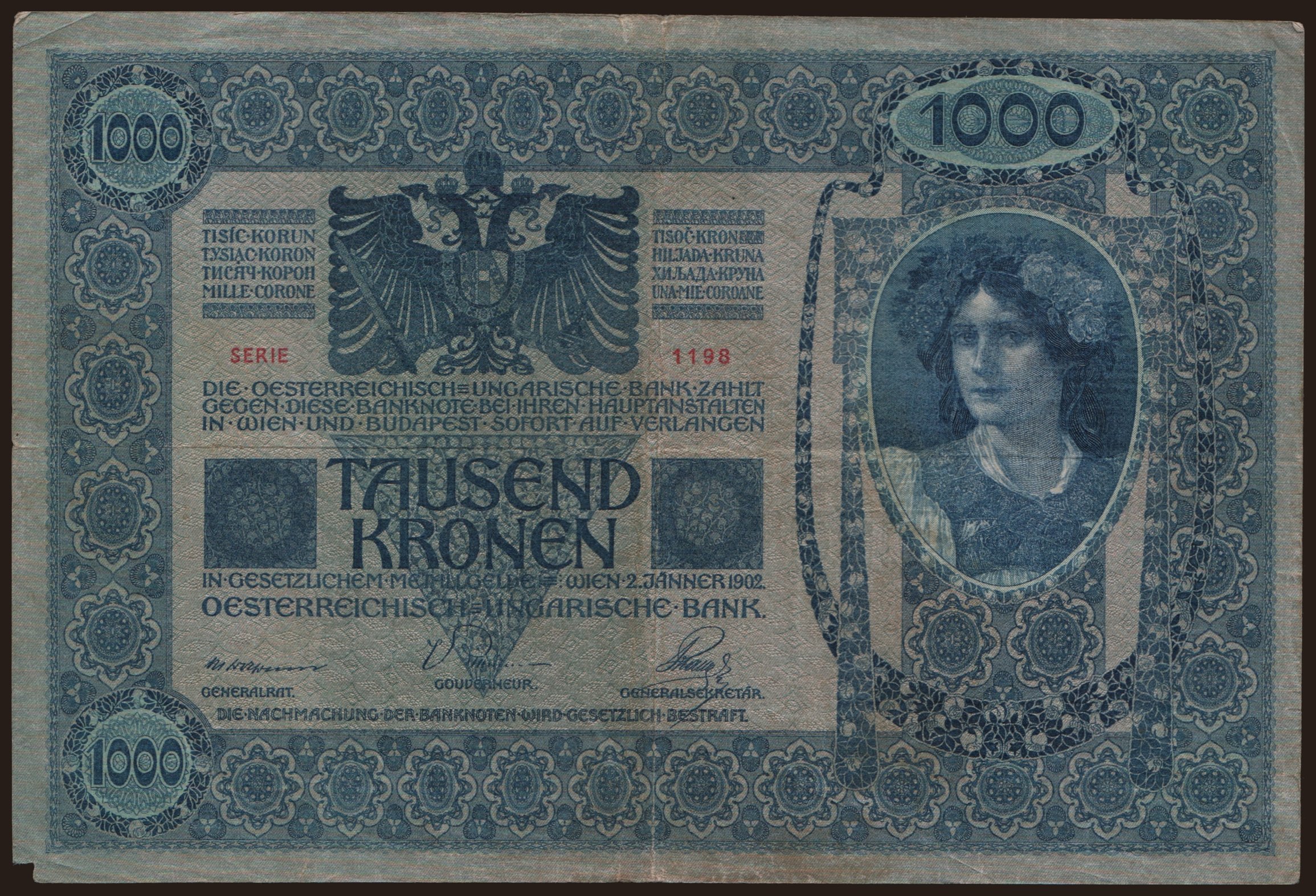 1000 Kronen, 1902