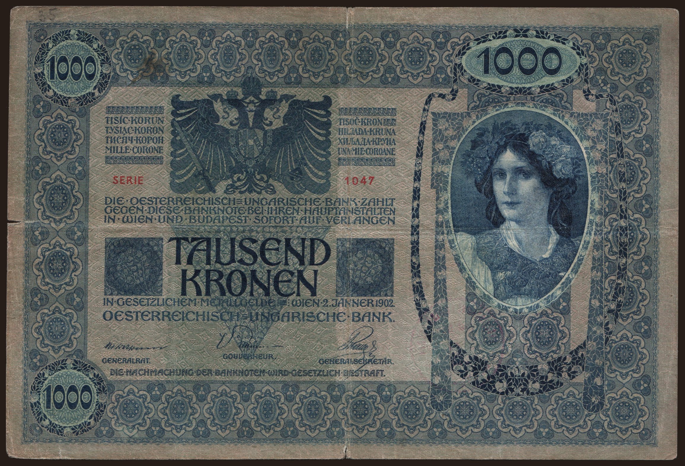 1000 Kronen, 1902