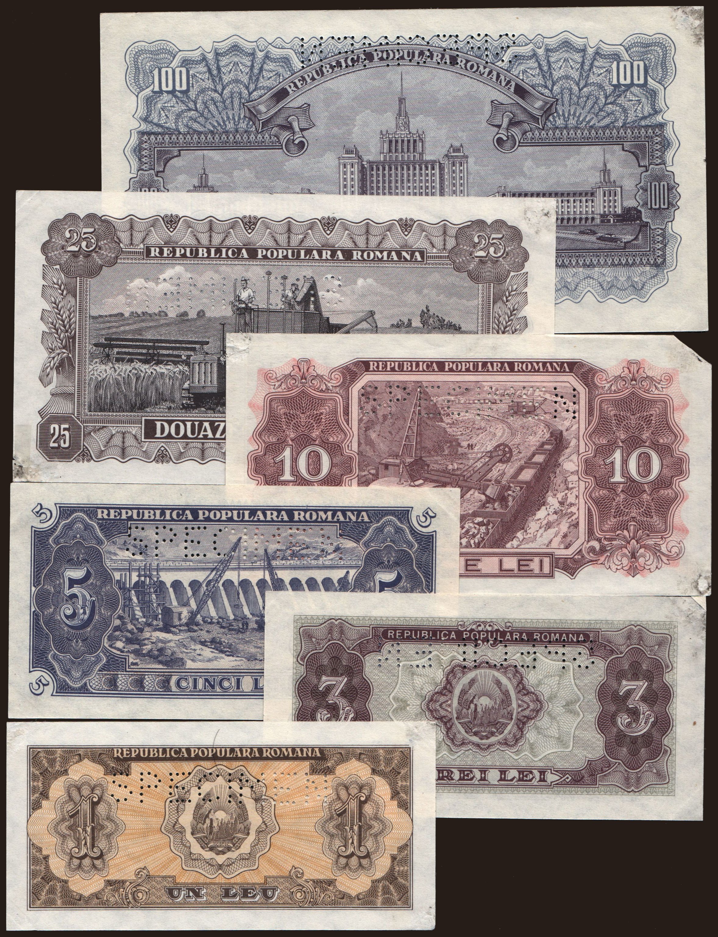 1 - 100 lei, 1952, SPECIMEN
