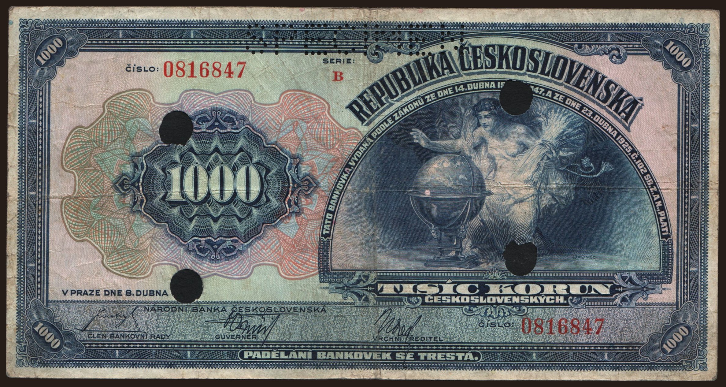 1000 korun, 1932