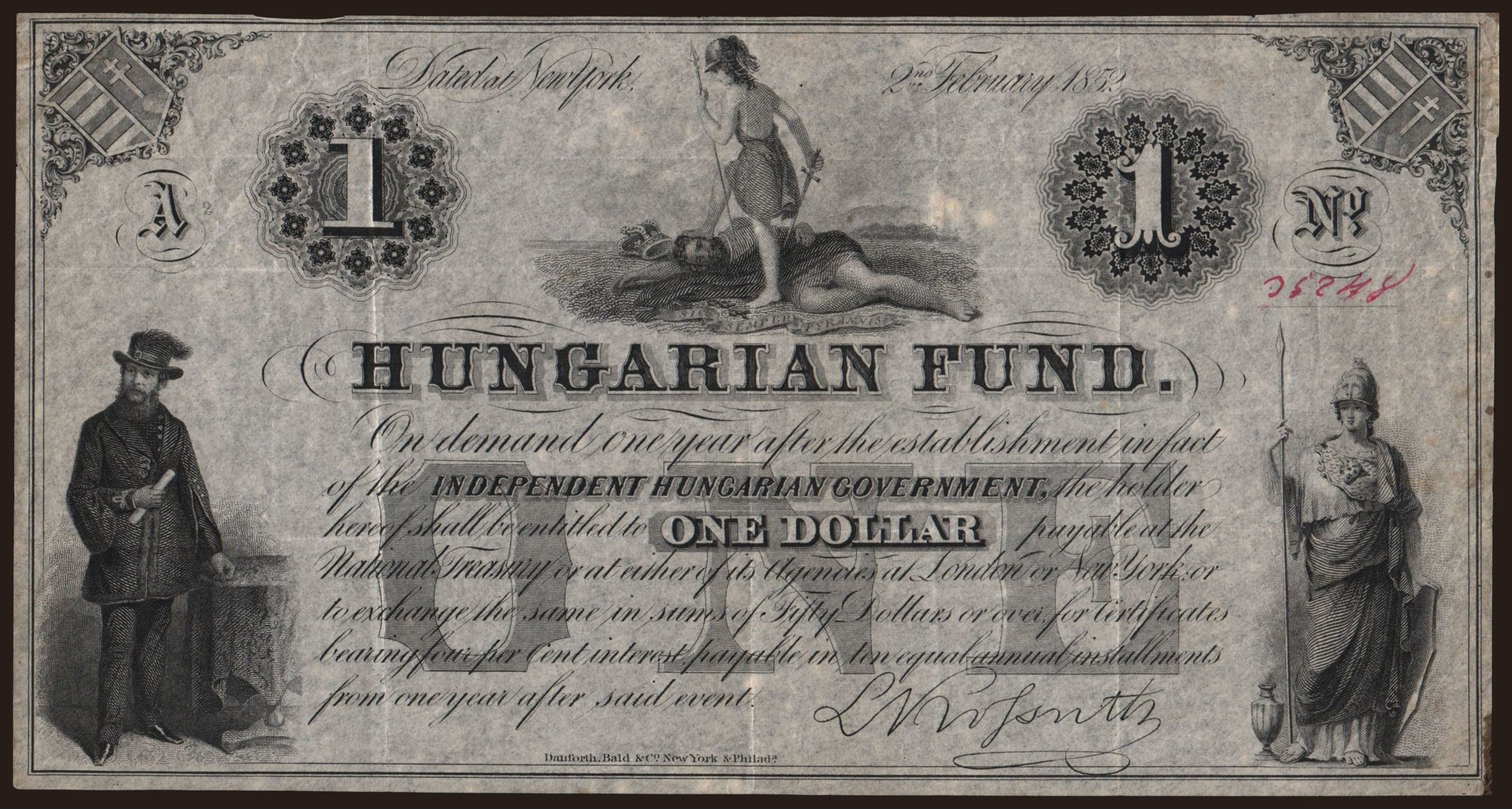 1 dollar, 1852