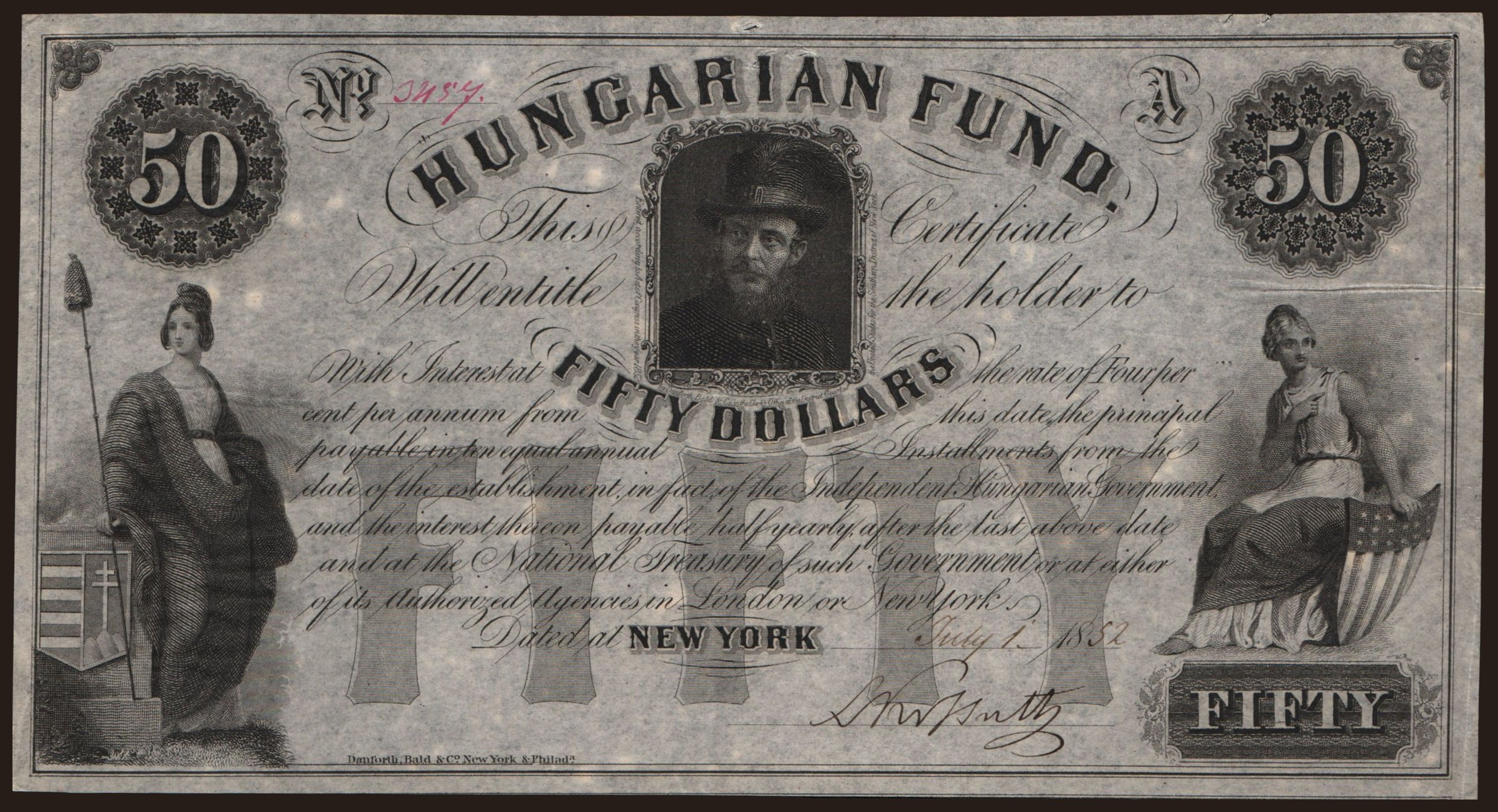 50 dollars, 1852