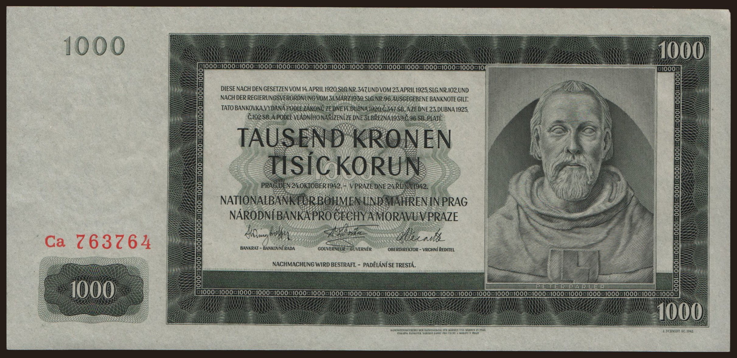 1000 korun, 1942