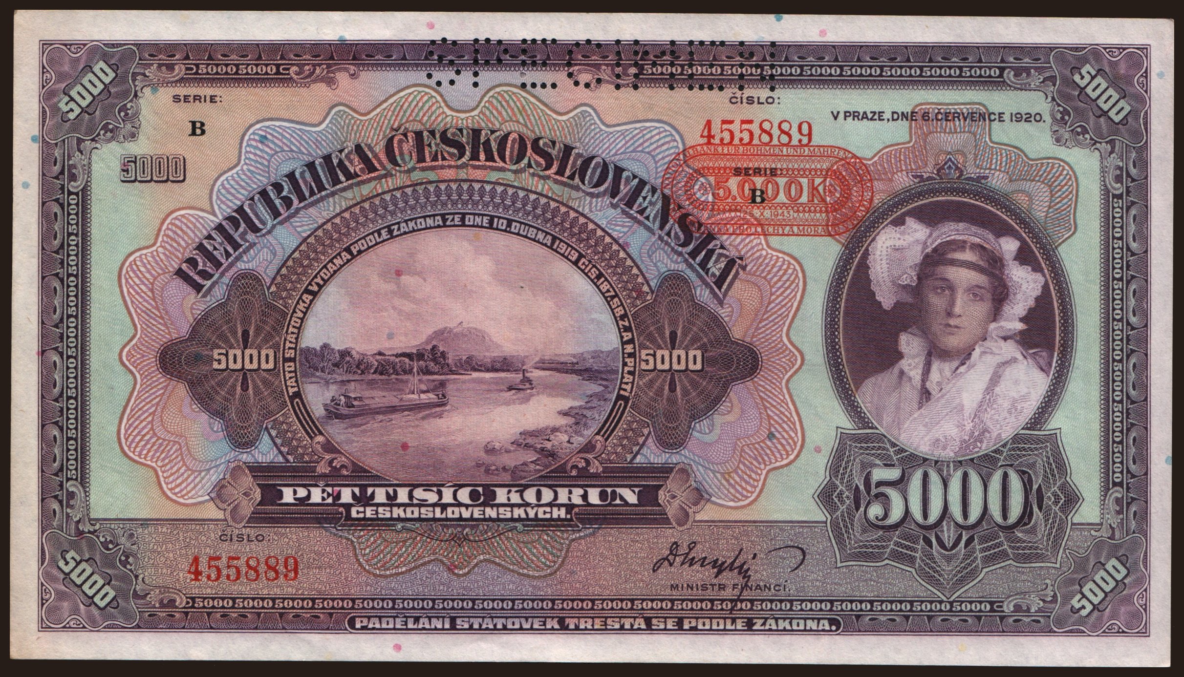 5000 korun, 1920(43)