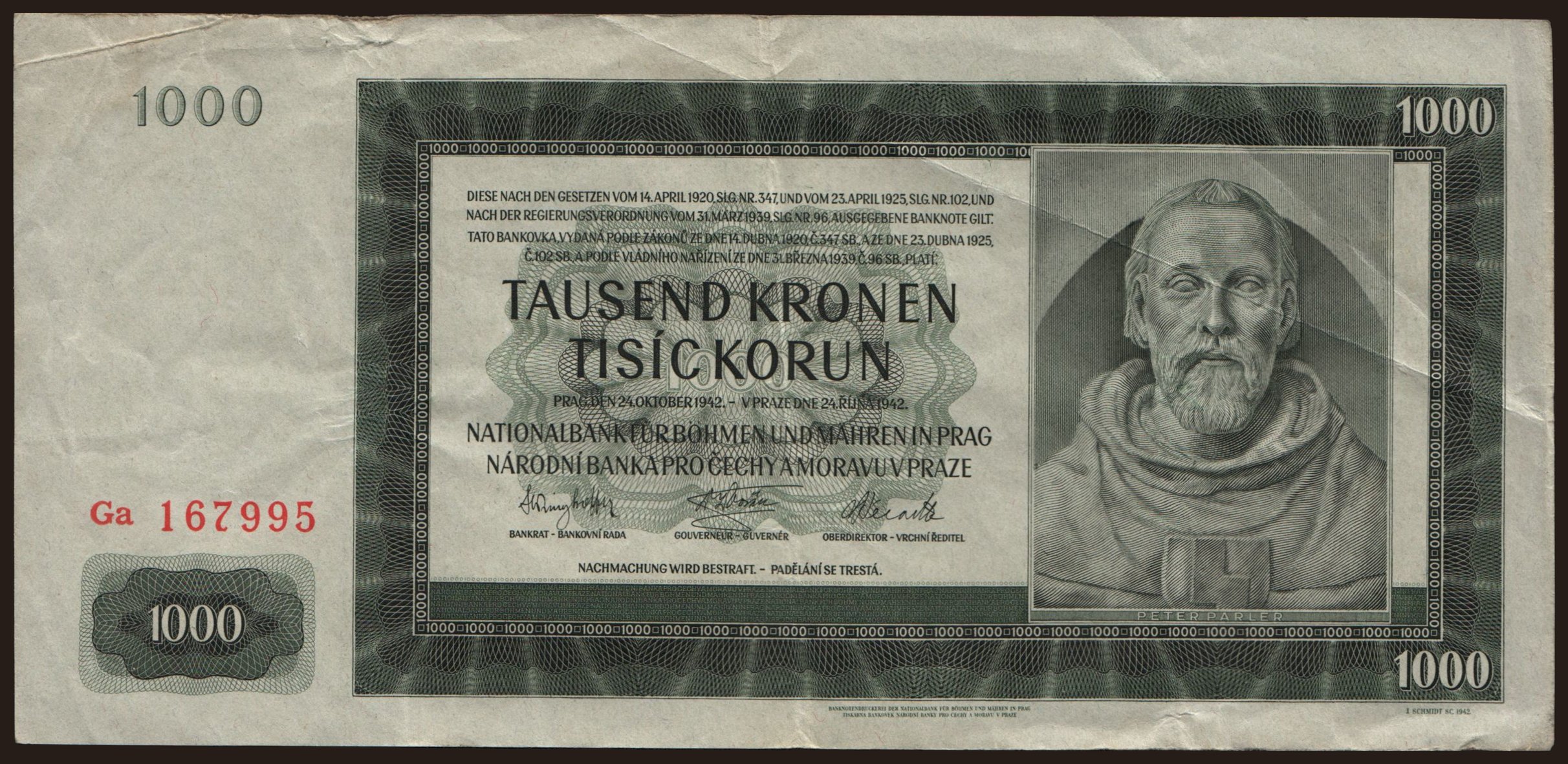 1000 korun, 1942