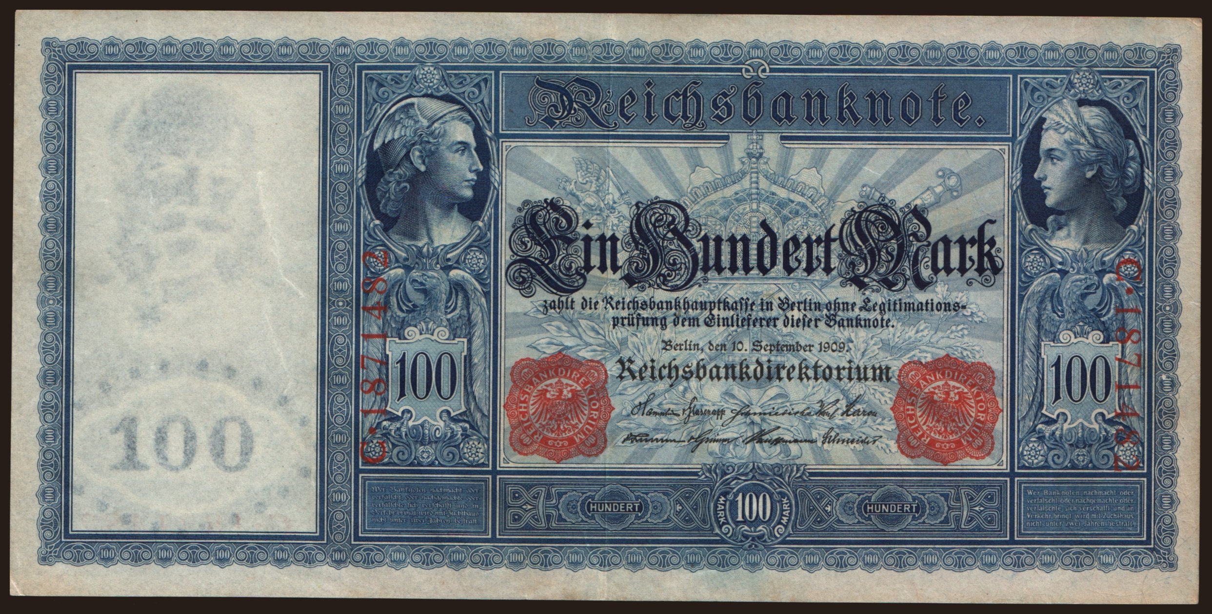 100 Mark, 1909