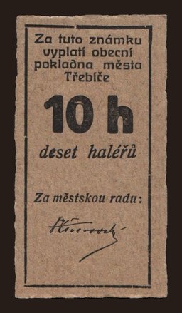 Třebíč, 10 haléru, 1914