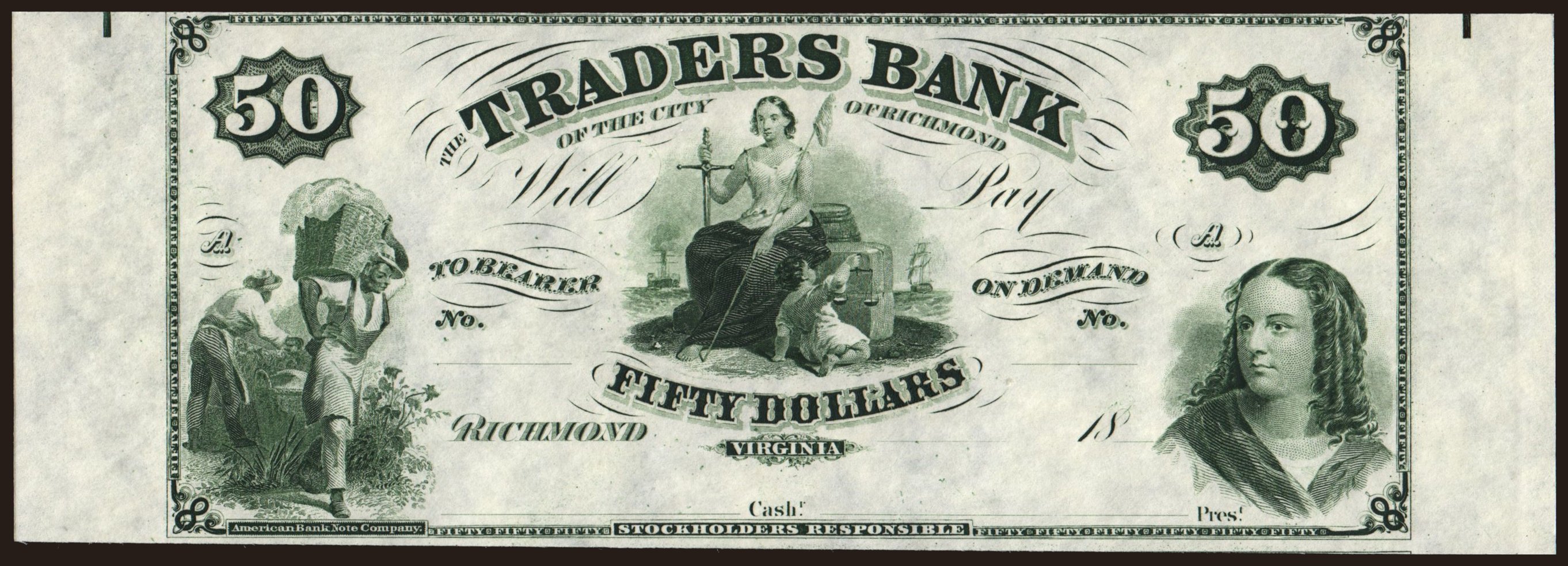 Richmond/ Traders Bank, 50 dollars, 186x