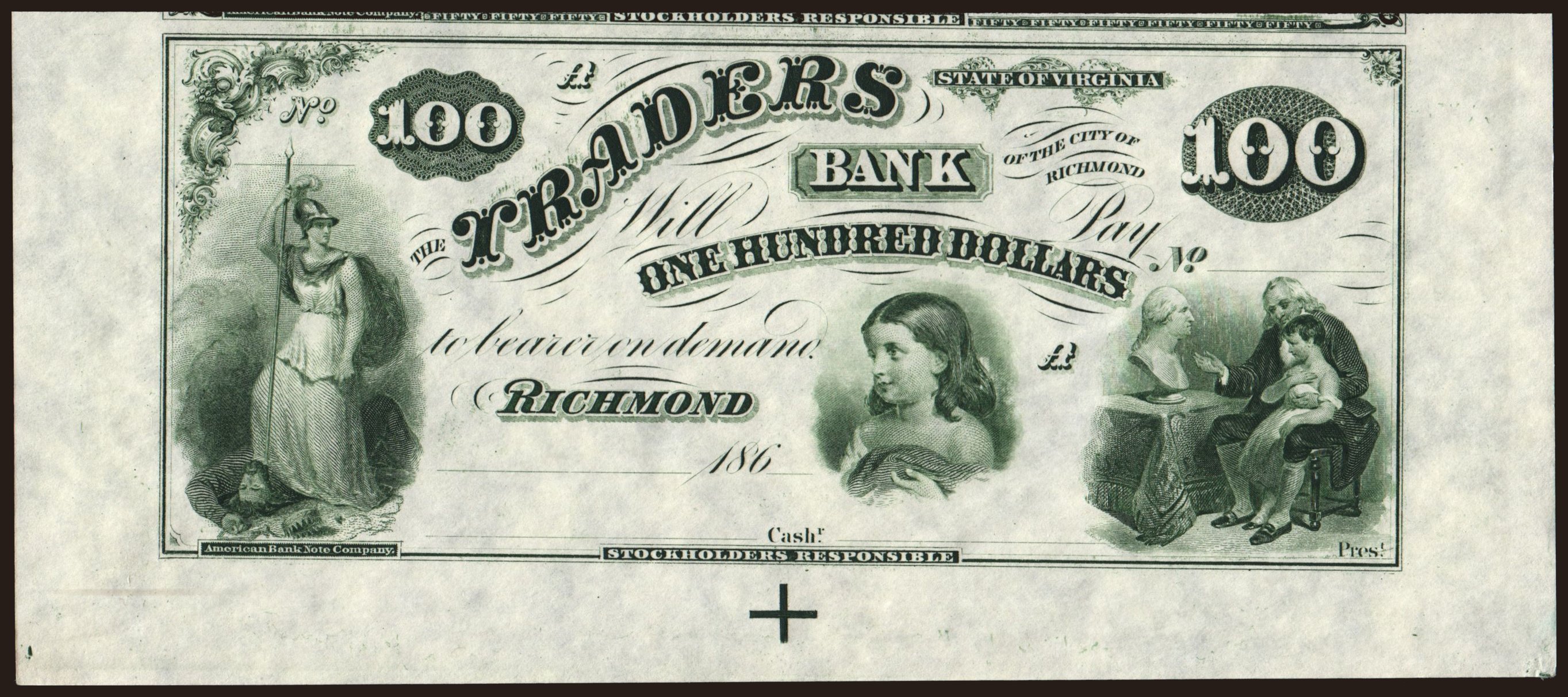 Richmond/ Traders Bank, 100 dollars, 186x