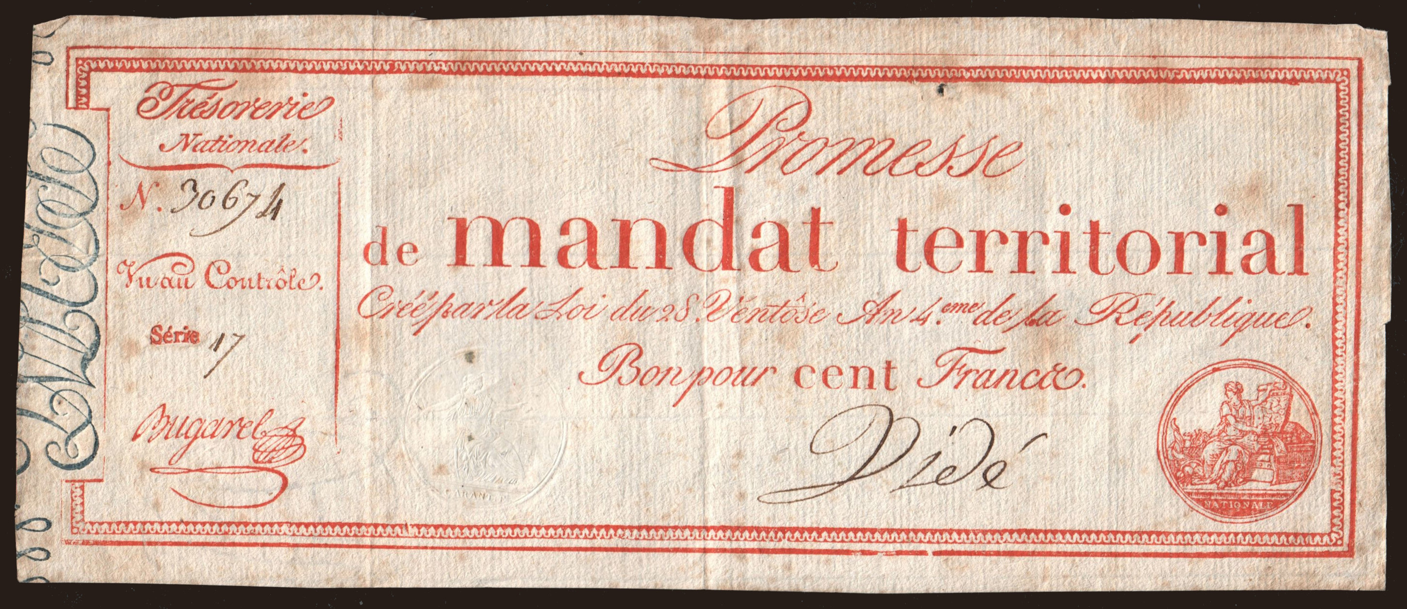 100 francs, 1796