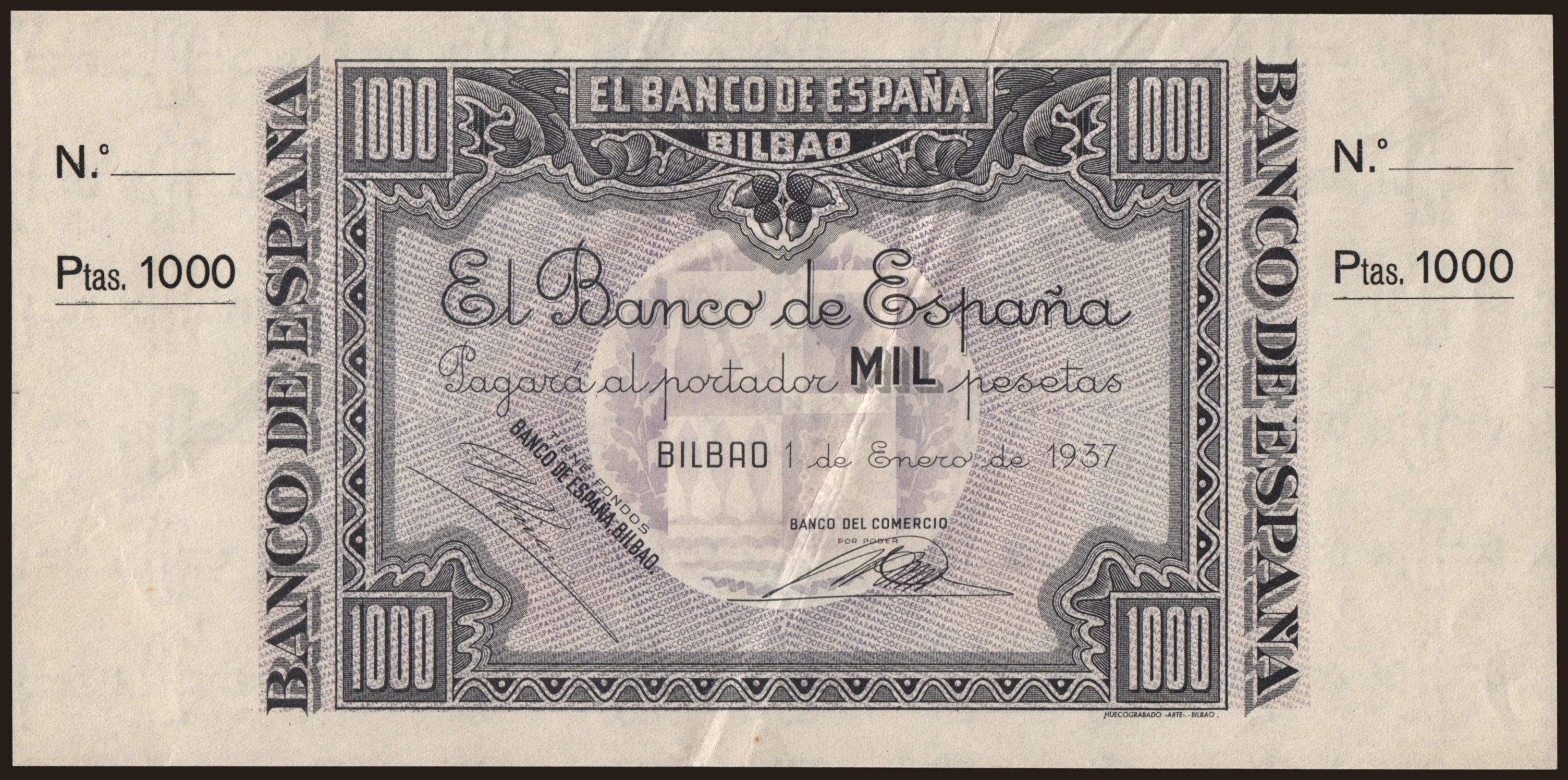 Bilbao, 1000 pesetas, 1937