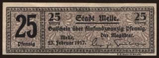 Melle, 25 Pfennig, 1917