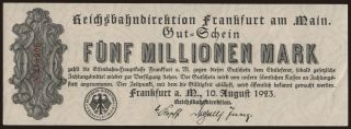 Frankfurt am Main, 5.000.000 Mark, 1923