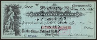 Cooperstown, Chase National Bank, 384.05 dollars, 1931