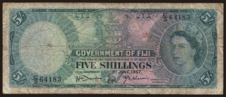 5 shillings, 1957
