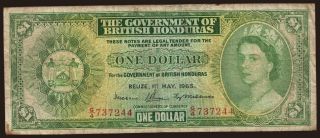 British Honduras, 1 dollar, 1965
