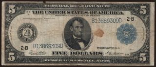 5 dollars, 1914