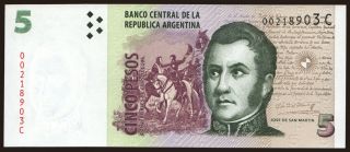 5 pesos, 1998
