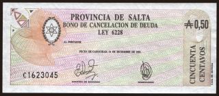 Provincia de Salta, 50 centavos, 1987