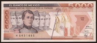 5000 pesos, 1989