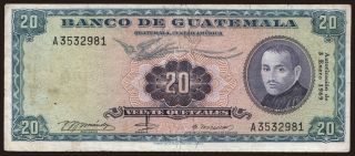 20 quetzales, 1969