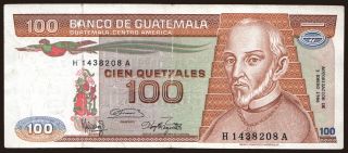 100 quetzales, 1986