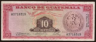 10 quetzales, 1968