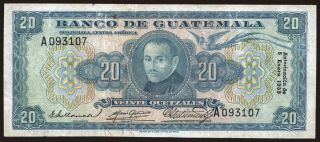 20 quetzales, 1955