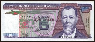 5 quetzales, 1988