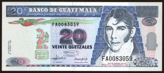 20 quetzales, 1992