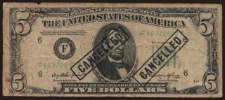 5 dollars, 1950, falsum