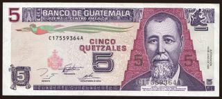 5 quetzales, 1995