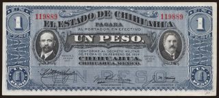El Estado de Chihuahua, 1 peso, 1914