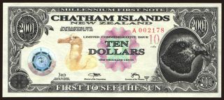 Chatham Islands, 10 dollars, 2001
