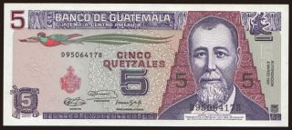 5 quetzales, 1991