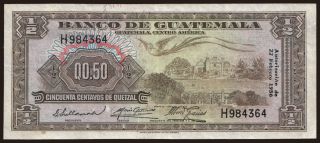 0.50 quetzal, 1956