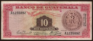 10 quetzales, 1960