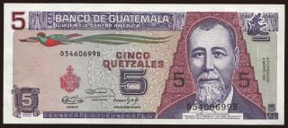 5 quetzales, 1991