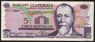 5 quetzales, 1978