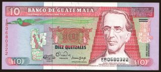 10 quetzales, 1990