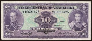 10 bolivares, 1974