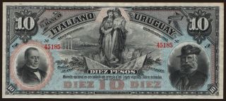 Banco Italiano del Uruguay, 10 pesos, 1887