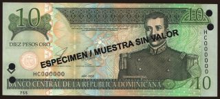 10 pesos, 2003, SPECIMEN