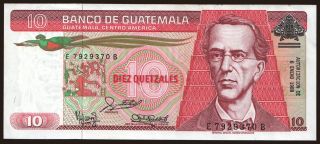 10 quetzales, 1988