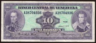 10 bolivares, 1977