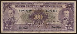 10 bolivares, 1961