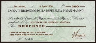 200 lire, 1976