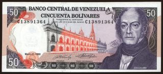 50 bolivares, 1990
